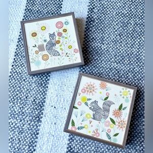 Bethan Janine Natural Framed Canvas—Set of two
